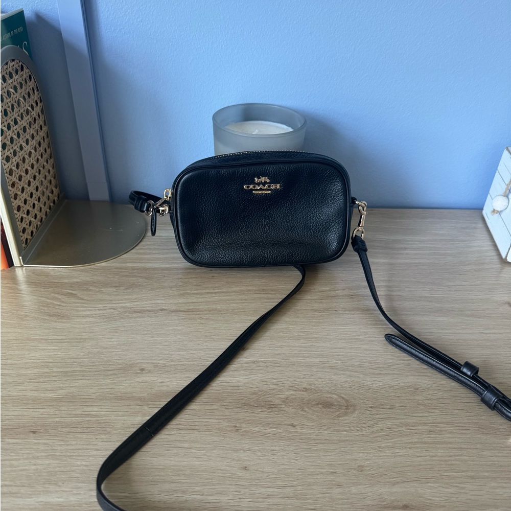 Coach Black Leather Crossbody Bag